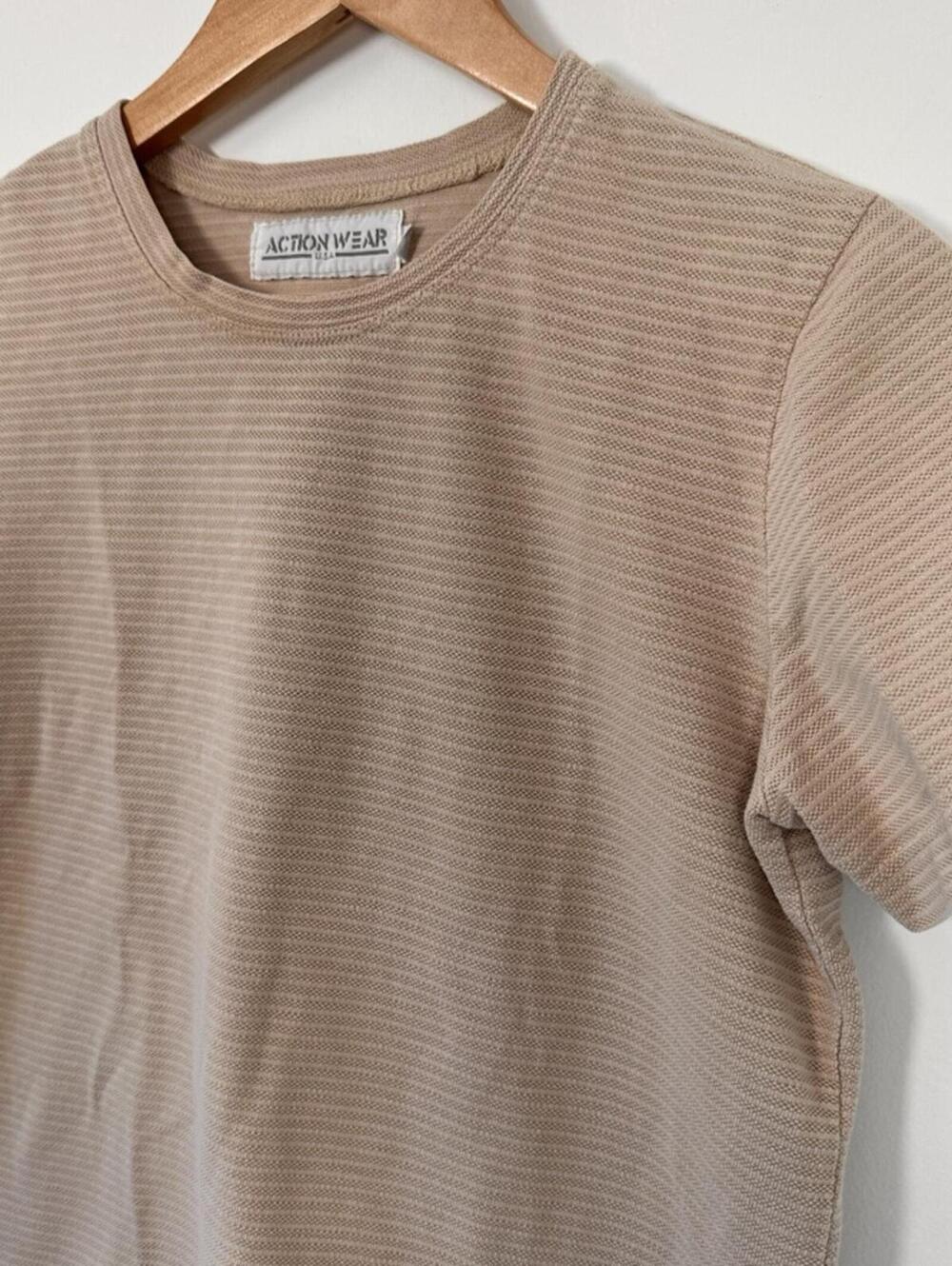 Action Wear American Vintage Tan Cotton Shirt Size S - Picture 6 of 8